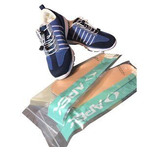 Apex Breeze Womens 11 A7100W Blue Mesh Athletic Walking Shoes Extra Wide